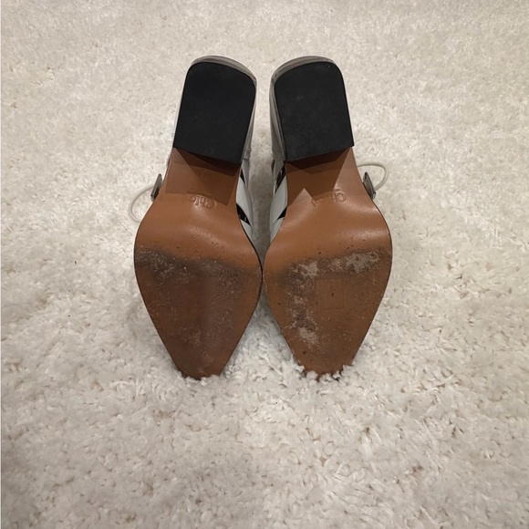 Chloé White Cut-Out Lace-Up Ankle Boots with Buckles for Women - Picture 6 of 8